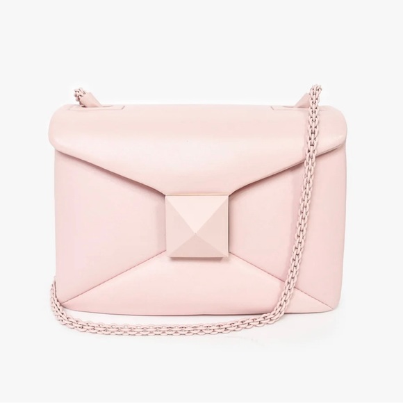Valentino Baby Pink One Stud Flap Chain Bag - Picture 1 of 9